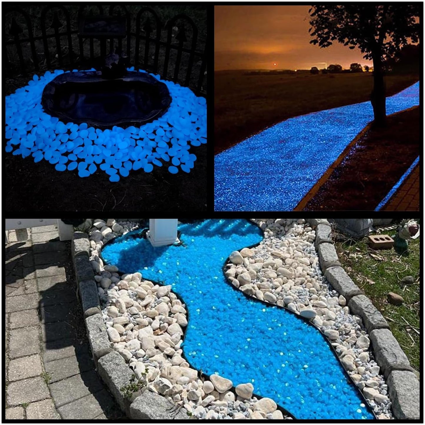 Outdoor Decor Glow in The Dark Stones