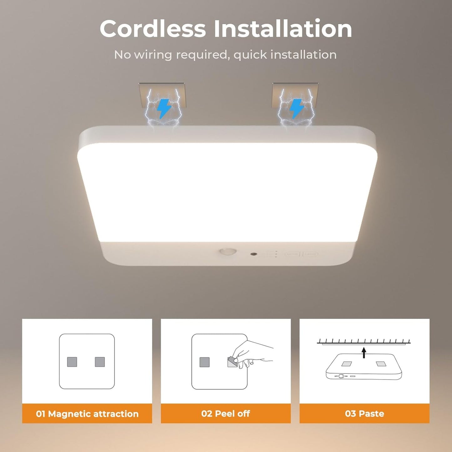 UltraBright 3-in-1 Motion Sensor Ceiling Light